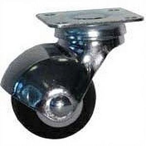 2150240 Ruedas Giratorias Esféricas Negras/Girv, Material de Hierro y Caucho Termoplástico, ROCARR OFFICINE MECCANICHE OMEGNESI - Product Image 1