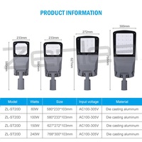 Hochleistungs-LED-Straßenleuchte mit 60W, 100W, 150W, 240W SMD, Wasserdicht IP66 für den Außenbereich