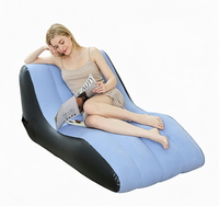 Fauteuil inclinable gonflable d'extérieur en PVC écologique, canapé-lit pliable pour la maison et la plage, imperméable, léger, moderne, simple et élégant