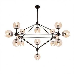 Sáng Tạo Trong Nhà Phòng ngủ độc đáo retro dây lưới hình bầu dục hiện đại pha lê cá Thiết kế đèn chùm thủy tinh - Product Image 2