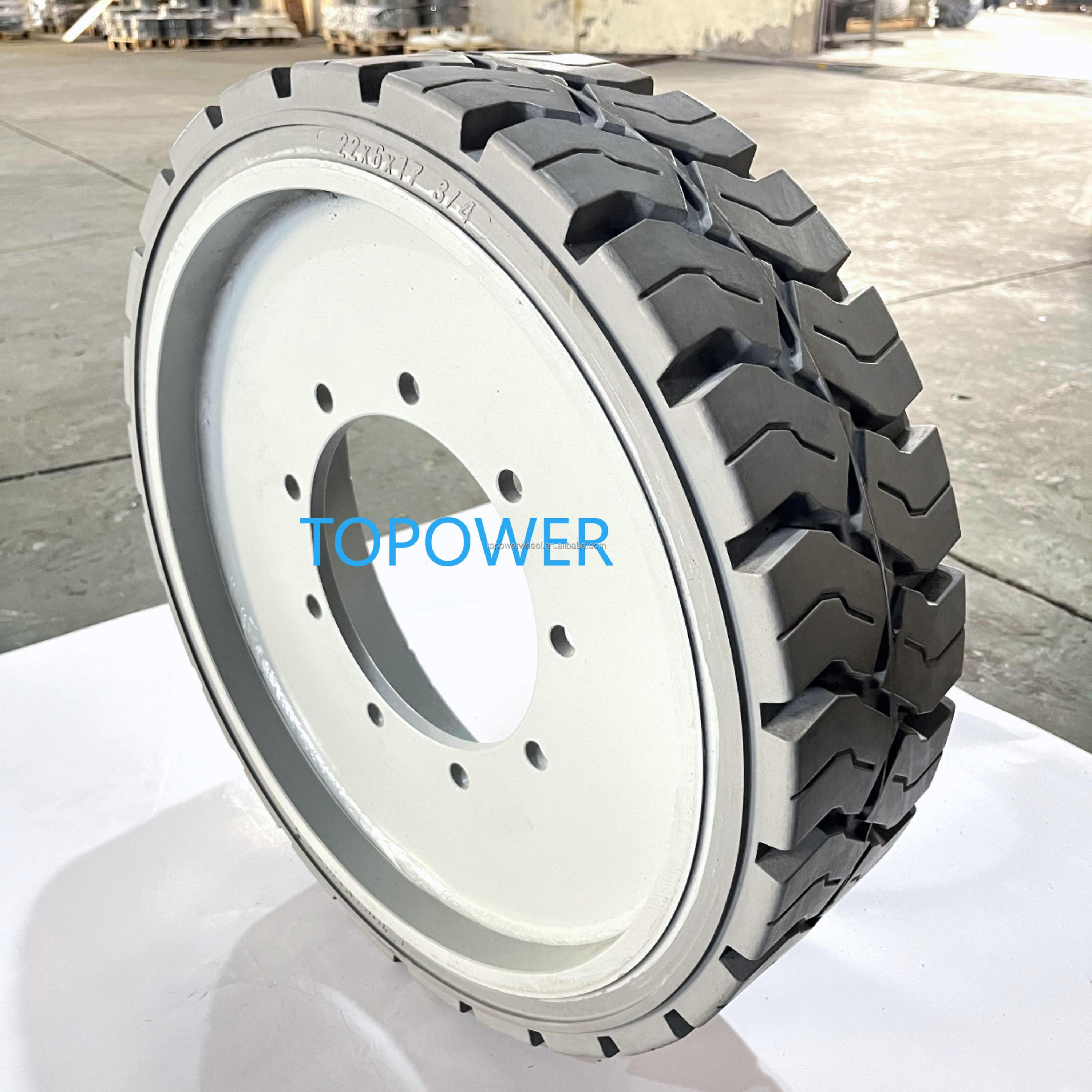 22x6x16 Solid Tire for Forklift AGV Tow Tractor Warehouse Equipment and Industrial Handling Vehicles