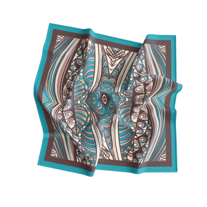 All Seasons Women Reversible <b>Silk</b> <b>Square</b> <b>Scarf</b> Digital Print Fashion Adult European American Breathable Pattern Daily Wear - Product Image 1