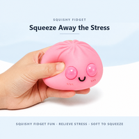 Boîte Mystère Surprise : Jouet Squishy en Vinyle Ultra Doux, Forme Boulette Arc-en-ciel Pailleté Doré, à Collectionner, pour Filles et Garçons