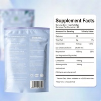 SIWEIDA Serenity Calm Plus Ashwagandha L Théanine Magnésium Glycinate Vitamine D3 Boisson Calme Limonade Framboise 20 Sachets