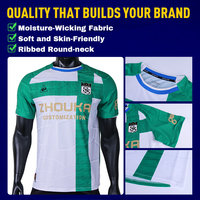 Uniforme de Fútbol Jacquard Directo de Fábrica, Venta al Por Mayor, Sublimado, Poliéster Transpirable, Secado Rápido, Camiseta de Fútbol para Hombre