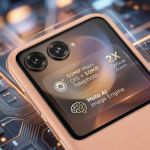 สมาร์ทโฟน Razr 50 Ultra FOLD หน้า<span class=keywords><strong>จ</strong></span>อ OLED 6.9 นิ้ว 120Hz ชิปประมวลผล Snapdragon 8s Gen 3 แบตเตอรี่ 4000mAh ที่ชาร์จ 45W กล้องหน้า 32MP Octa Core LTE ภาษาอังกฤษ - Product Image 1