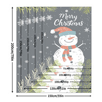 Couverture en flanelle polaire super douce avec motif de bonhomme de neige de Noël, impression personnalisée Joyeux Noël, couverture de fête pour canapé, lit, cadeau de Noël