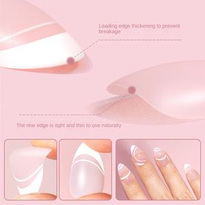 <span class=keywords><strong>Uñas</strong></span> Postizas Francesas en Oferta, <span class=keywords><strong>Uñas</strong></span> de <span class=keywords><strong>Almendra</strong></span> <span class=keywords><strong>Cortas</strong></span> sin Rastro, Piezas de Manicura Prefabricadas, <span class=keywords><strong>Uñas</strong></span> Removibles - Product Image 2