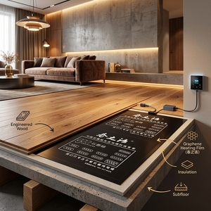 Film chauffant sous plancher en graphène sous vide pour hôtels et parcs, écologique, durable, 230V, certifié CE, personnalisable OEM, garantie 3 ans - Product Image 3