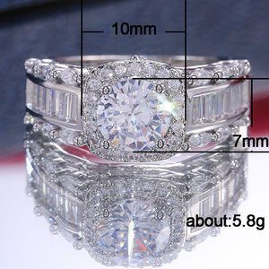 Elegante anello quadrato per donna, stile principessa, design scintillante con intarsi, gioielli alla moda - Product Image 5