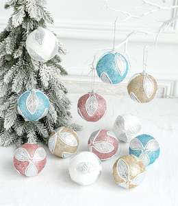 <b>Personalised</b> Accesorios Navidenos Novedades 8cm Christmas Tree <b>Ornament</b> Festival Home Decoration 8 Ball Sticky Powder - Product Image 6