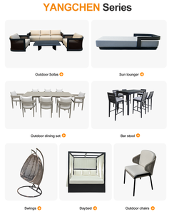 Meubles de jardin contemporains de luxe en rotin à dossier haut pour hôtels, appartements et autres espaces extérieurs - Product Image 4