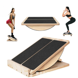 Tabla de estiramiento de madera, pedal inclinado, entrenamiento de yoga, estirador de pantorrillas, estirador de pies ajustable para ejercicio en casa - Product Image 1