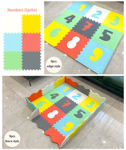 Tapis de <span class=keywords><strong>puzzle</strong></span> en <span class=keywords><strong>mousse</strong></span> souple EVA imperméable à l'eau avec clôture pour <span class=keywords><strong>piscine</strong></span> à balles pour bébé - Product Image 4