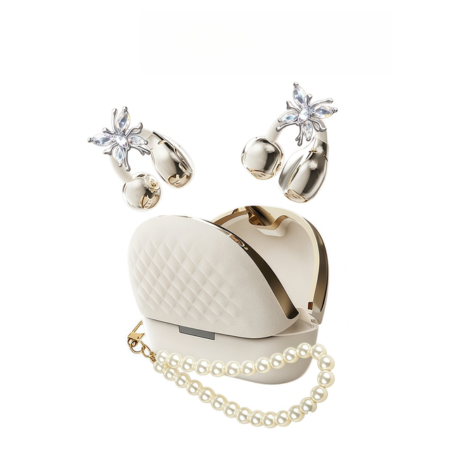 Bluetooth 6.0 Open Ear Clip Headphones 18.2mm Driver Spatial Audio ENC Noise Cancelling Earbuds Quad Microphone LED Display