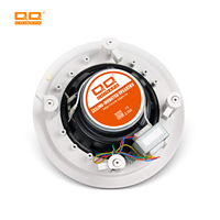 QQCHINA Haut-parleur coaxial de plafond de 5 pouces 20W 100V pour un son stable et de haute qualité, adapté à tous les types de lieux publics