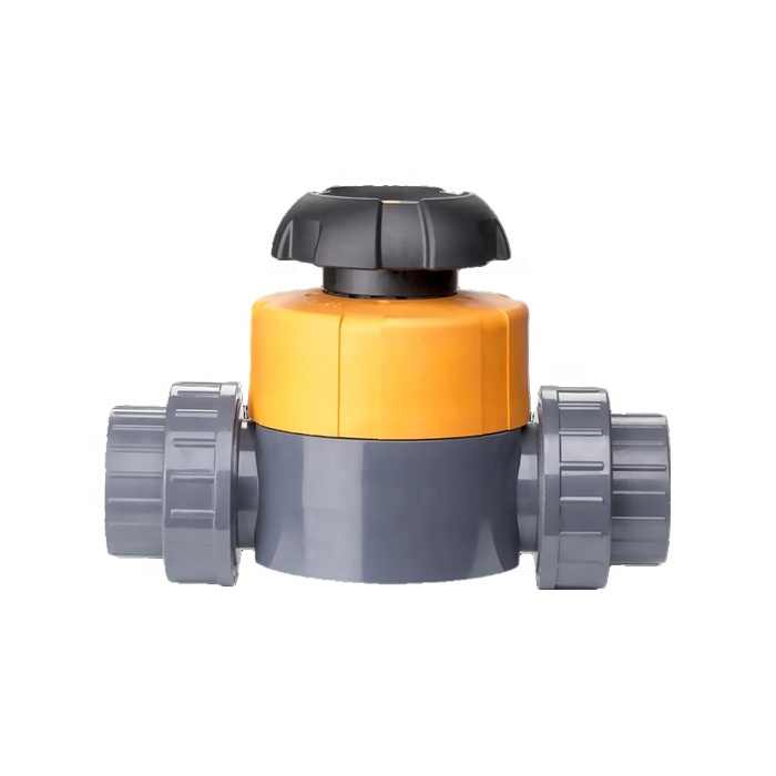 Plastic PVC True Double Union Diaphragm Valve for Industrial System