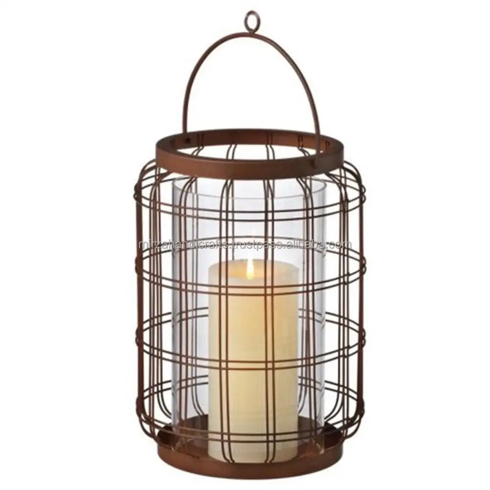 Lusso appeso Design gabbia in metallo modello lanterna candeliere matrimonio decorazioni per la casa portacandele decorazione della casa