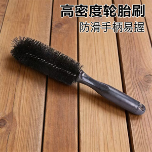 Wheel <b>Brush</b> <b>Round</b> Head Tire Cleaning <b>Brush</b> For Hard To Reach Areas Professional Steel Rim Car Wash Tool - Product Image 4