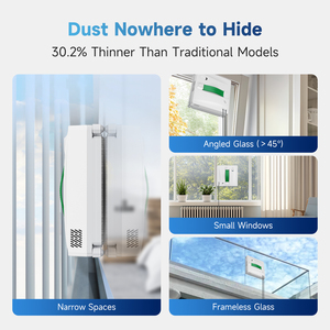 Nettoyant pour vitres à ultrasons très vendu, brosse de nettoyage pour lunettes, nettoyant pour fenêtres à eau hydropower, robot nettoyeur de fenêtres - Product Image 3