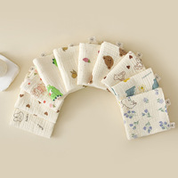 Lingette de toilette pour nouveau-né en crêpe de 10 pouces, serviette à salive pour bébé, 4 couches, 100% coton gaze de mousseline