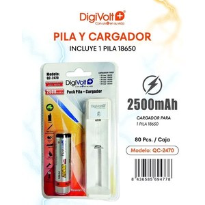 ชุดชาร์จแบตเตอรี่ดิจิวอลท์ 18650 ความจุ 2500mAh สำหรับเซลล์ 18650 - Product Image 3