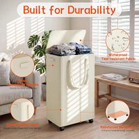Panier à linge pliable 75L avec roulettes, multifonctionnel, en tissu Oxford 600D, pliable, pour le rangement des vêtements sales