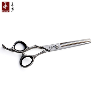FL-630A 왼손 코발트 얇은 가위 이발사 가위 CNC CHENG YONHE - Product Image 1