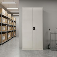 Archivador de Acero Resistente de Doble Puerta con Cerradura y 5 Estantes para Almacenamiento de Archivos Fiscales y Libros de Contabilidad para Firmas Contabiles