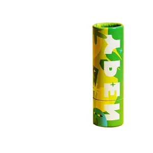 Wholesale factory supplier food grade paper tube with own design for candy sweat tea powder storage sealable paper can