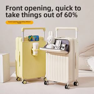 Valise PC Multifonctionnelle 2025 avec Recharge USB-C, Bagage <span class=keywords><strong>de</strong></span> Cabine avec Porte-Gobelet et Logo Personnalisé - Product Image 3