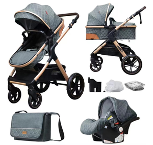 Carrito de Bebé Multifuncional y Elegante de Nuevo Diseño 2024, Asiento de Auto para Exteriores, 2 Asientos para Gemelos, Ruedas Universales 360, Plegable - Product Image 3