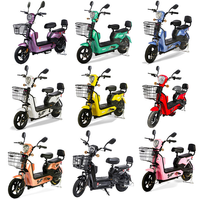 Vélo Électrique Urbain avec Moteur Arrière 48V, Cadre en Acier Carbone, Capteur de Portée, Commande Vocale, Deux Places avec Panier de Rangement