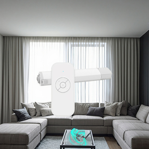 Poyal Bluetooth thông minh cơ giới đôi Trần Rèm điện hệ thống theo dõi cơ giới xếp nếp thanh với Thông Minh Rèm trình điều khiển - Product Image 1