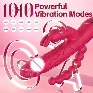 Kaninchen Vibrator Klitoris Stimulator 3 in 1G-Punkt Dildo <span class=keywords><strong>Penis</strong></span> Anal Double Penetration Weiblicher Mastur bator Sexspielzeug für Frau 18 - Product Image 4