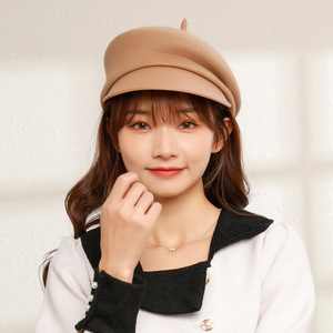 Berretto di lana invernale alla moda Casual alla moda cappello da pittore stile coreano Unisex ricamato a mano digitale stampato - Product Image 2