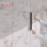 Lámina de PVC de Alto Brillo, Lámina de Mármol Autoadhesiva, Lámina de Plástico Decorativa Desprendible, Azulejos para Techo y Pared para Decoración del Hogar y Hoteles