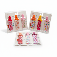 Chaîne de sucette colorée en PP+Polyester, lot de 3, pour bébé Yobe