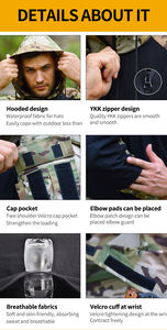 HAN WILD Tuta Mimetica da Esterno Frog <span class=keywords><strong>Suit</strong></span> G3 con Pantaloni e Maglia in Stile Tattico - Product Image 5