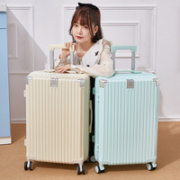 Chine usine multi-fonction chariot cas crochet avant et porte-gobelet valise lumière son cardan roue bagages