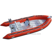 Bateau pneumatique de sport mini RIB en PVC de conception moderne avec système de direction à console centrale, léger, 6 personnes, pour utilisation directe