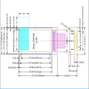 Écran OLED de 0,78 pouces, matrice de points 128x80, affichage lumineux, lecteur SH1107 - Product Image 5