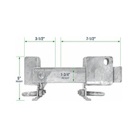 Support en U en acier métallique personnalisé 42*42mm pour usage industriel