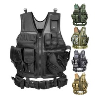Gilet Wargame personnalisé Gilet Molle noir Équipement de protection Wargame Équipement tactique Gilet tactique pour hommes Polyester Camouflage Homme