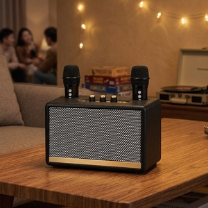 Altoparlante <span class=keywords><strong>Karaoke</strong></span> Bluetooth Retrò, Sistema Audio Portatile per Feste in Casa - Product Image 3
