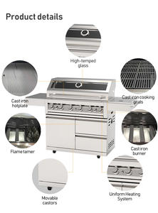 <span class=keywords><strong>TOC</strong></span>-barbacoa de acero inoxidable para exteriores, quemador de parrilla de Gas, venta al por mayor - Product Image 2
