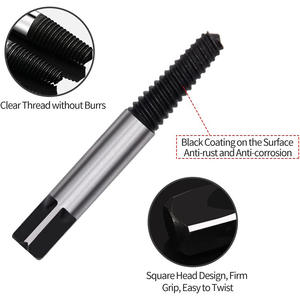 Juego de extractores de tornillos rotos de 1-8 mm, de acero para rodamientos, para instalación de herrajes y decoración del hogar - Product Image 3