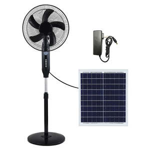 Ventilador Solar de Pie Recargable de 16 Pulgadas con Panel Solar, 3 Velocidades, Blanco - Product Image 5