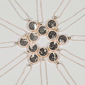 Collier pendentif <span class=keywords><strong>horoscope</strong></span> zodiaque 12 plaqué or pour femme cadeau d'anniversaire chanceux lien classique pour fiançailles accessoire à la mode - Product Image 5