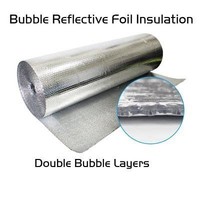 Rouleau d'isolation en mousse réfléchissante, double bulle, feuille d'aluminium thermique, barrière contre la vapeur de chaleur radiante